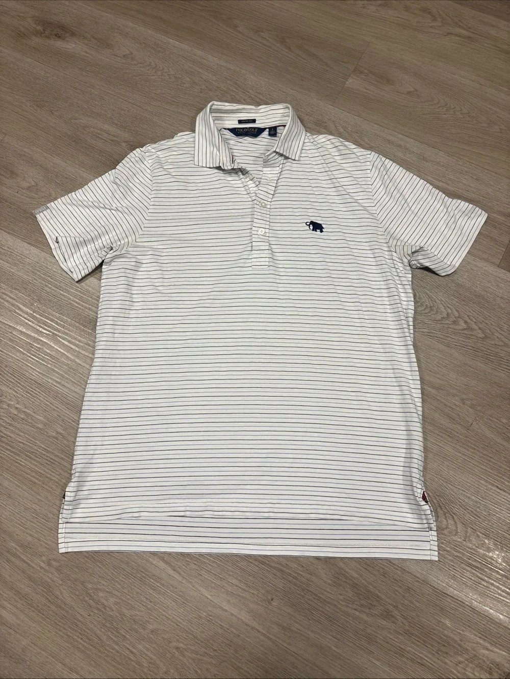 Polo Golf Ralph Lauren Polo X Mammut Dune Mens L White Stripe Stretch Lisle